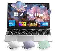 15.6" Student Laptop Business Laptop Computer Int N150 12th Gen Quad-Core up to 3.6 GHz 16GB RAM 512 GB SSD IPS＋FHD Display Webcam2025Win11 6000mAh Battery Cheap Laptops for Office Study Everyday Use