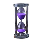 15-60 Minutes Hourglass Sand Timer Kitchen Modern Crystal Sandglass Clock Tea Timers Home Decoration Gift for Kitchen(Purple,60mins)