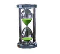 15-60 Minutes Hourglass Sand Timer Kitchen Modern Crystal Sandglass Clock Tea Timers Home Decoration Gift for Kitchen(Green,15min)
