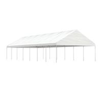 (15.61 x 5.88 x 3.75 m) vidaXL Gazebo Part Tent with Roof Pavilion Outdoor Marquee White Polyethylene