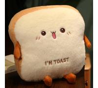 15.7/40cm Toast Bread Plush Pillow, Bread Stuffed Pillow,Food Pillow with Pocket Plush pillow warm hand pillow (lovely)