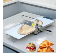 15.7" Commercial Folding Dough Sheeter,Manual Pasta Sheet, Stainless Steel Counter Top Dough Rolling Machine,Foldable Dough Laminator,for Croissant Baking/Pastry/Pasta,