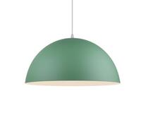 15.7" Dome Light Fixtures Led Restaurant Loft Colored Shade Half Circle Design Metal Chandeliers Restaurant Macaron Hanging Light in Yellow for Flat and Slop Ceiling, Green, 40cm