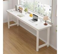 15.7" Extra-Long Office Desk for Home & Rental - Modern Front-to-Back Writing Table White 39.4" L x 15.7" W x 29.5" H Ideal for Living Room & Worpace - Shelf Not Included