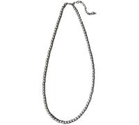 15.7 In Silver Grey Pearl Necklace For Women, Adjustable Length With 2 In Extension, Elegant Pearl Sweater Necklace With Platinum Finish