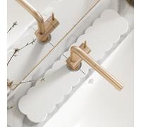 15.7'' Long Size Diatomite Fast Drying Stone Sink Tray Splash Proof Bathroom Counter Faucet Super Water Absorption