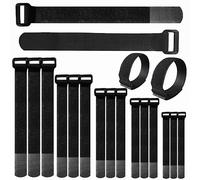 15-70cm Reusable Cable Ties, 25 Pcs Adjustable Hook and Loop Cable Straps for PC Cable TV Cords Management