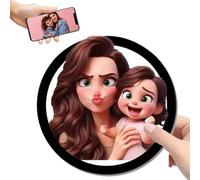 15.75inch Custom Anime Cartoon Photo Acrylic Frame, Heart, Circle Shapes Personalized 3D Caricature Portrait Gift for Wedding Anniversary (rectangle, D-35cm/13.78inch*30cm/11.81inch, One Size)