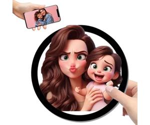 15.75inch Custom Anime Cartoon Photo Acrylic Frame, Heart, Circle Shapes Personalized 3D Caricature Portrait Gift for Wedding Anniversary (rectangle, D-35cm/13.78inch*30cm/11.81inch, One Size)