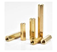 15-80pcs M2-M6 Hex Female to Female Brass Standoff Pillar Stud Mount Spacing Screw Rack Mount Column Double Pass Hex Thread(12mm (15Pcs),M2)