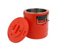 15.85Qt/15L Commercial Insulated Soup Bucket, Stainless Steel Insulated Soup Container with Lid, Portable Food Warmer Hot or Cooler Container for Tea, Juice, Milk (Red)