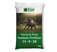 (15-9-20 (5kg), Bag) Elixir Gardens Horse & Pony Paddock fertiliser Slow & Faster Acting Release Available Granular form | 1kg-25kg | Supplied in a Bag or Re-Sealable Tub