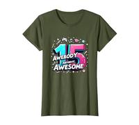 15 and Already Awesome Birthday Gift Celebration T-Shirt, Women, Olive, 3XL
