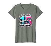 15 and Already Awesome Birthday Gift Celebration T-Shirt, Women, Olive Heather, 3XL