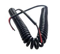 15 AWG Spring Spiral Cable 2-core 1.5mm2 Black Telescopic Twisted Power Wire Stretch Wrapped for CNC(Stretch 3)