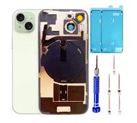 15 Back Glass Replacement Kit with Plate & Flex Cable and All Parts, Green, 6.1 Inch for iPhone 15 Back Cover Glass, with Repair Tools (Green)