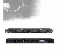 15-band Dual-channel Audio Equalizer, Audio Processor, Graphic Equalizer, High/mid/low Frequency Independent Adjustment, Suitable for Professional Recording Studios And Home Use,Black