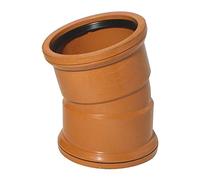 15° Bend (Double Socket) 110mm Underground Drainage Pipe Fittings Bend Trap Gulley Socket Grid Coupler