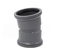 15° Bend (Double Socket), Grey Kayflow 110mm Soil & Waste Pipe Fitting