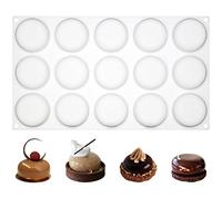 15 Cavities Curved Round Stone Silicone Mould Tray per Cavity 1.8x1.8x0.7inch