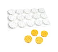 15 Cavity Round Waffles Chocolate Silicone Molds for Baking Perfect Pie and Treats with Easy Releases Party Dessert Making Tool