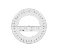 15 CM Full Round Protractor, 360 Degree Plastic Measuring Tools Math Organic Semicircle Circle Protractor Drawing Template Design Tool Ruler
