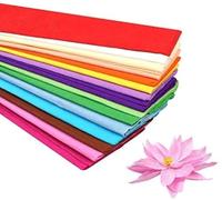 15 Colors Packing Crepe Paper Rolls - 50X100CM for Paper Flowers, Gift Wrapping, Floral Artwork, Assorted Color Sheets, Birthday Party, Wedding, Festival Ornament