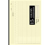 15 Column Ledger Book: Large Accounting & Bookkeeping Notebook | Columnar Analysis Account Pad for Small Businesses and Personal Finance |Horizontal Layout, 8.5 x 11.69 Inches.