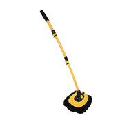15° Curve Car Wash Brush Car Mop on a Stick Telescopic Truck Wash Mop Aluminum Alloy Vehicle Cleaning Brush Long Handle Microfiber Chenille Cleaning Kit Microfibre Vehicle Cleaner for RV Truck (1 mop)