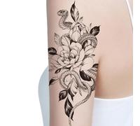 15-Day Temporary Sticker - Waterproof Rose 15-Day Tattoo Stickers - Long-Lasting Party Supplies Unique Design for Women Girls Adults