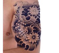 15 Days Temporary Body Sticker 15 Days Fake Body Sticker Semipermanent Realistic Fake Body Sticker for Adults, Waterproof Holiday Body Stickers with Floral Pattern