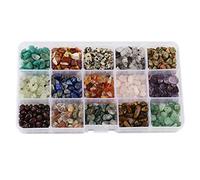 15 Different Type Gemstone Chip Bead Crystal Quartz Stone Irregular Shaped Loose Beads Crushed Chunked Crystal Pieces for DIY Bracelet Necklace Making