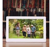 15'' Digital Picture Frame, Smart Photo Frame with 1366 * 768 IPS Screen Remote Control Photo/Music/Video Player Calendar Alarm Calendar Time Memory Card 32G