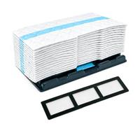 15 Disposable Mop Replacement Pads for Shark Vacmop, 15 Pads + 2 Filters +1 | VacMop Pad Replacements for Vacmop VM252 VM250 VM200, - Streak-Free Cleaning for All Sealed Hard Floors