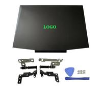 15-DK Series Green Replacement Laptop Parts LCD Back Cover Front Bezel Hinges Palmrest Bottom Case Compatible With Models L56914-001 L57593-001(A HINGES)