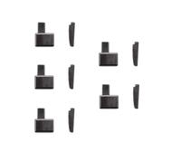 #15 Down Jackets Metal Zip Retainer Box and Zip Insertion Pin, Lower Slider Zip Insertion Pin Repair Kit Replacement, Set of 10 Pieces (Gunmetal)