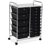 15 Drawer Rolling Storage Cart Tools Scrapbook Paper Organizer