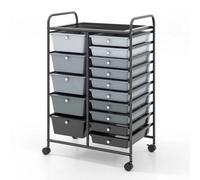 15 Drawer Rolling Storage Trolley Organizer
