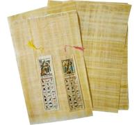 15 Egyptian Blank Papyrus Paper 12" X 8" (30 x 20 cm) Ancient Pharaoh, Alphabets Papyrus Sheets Papyri for Art Project Scrapbooking and School History Ideal Teaching Aid Scroll Paper + Book Mark Gift