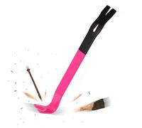 15'' Flat Pry Bar Crow Bar Nail Puller, Pink Black Color Angled Curved Head Metal Wood Board Tire Removing Wrecking Prying Tool Heavy Duty