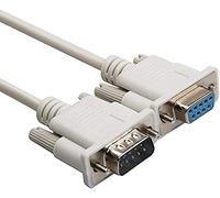 15 Foot/5m Straight Through DB9 9 Pin Serial / RS232 Male to Female Extension Cable Off-White