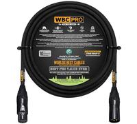 15 Foot - WBC-PRO-Quad Ultra-Silent Ultra-Flexible Balanced Star-Quad Cable with Neutrik Male & Female XLR Plugs & Black Tweed Jacket