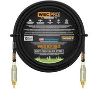 15 Foot - WBC-PRO-Quad Ultra-Silent, Ultra-Flexible, Star-Quad Center-Channel, Subwoofer Cable with Amphenol ACPR-SWH Die-Cast, Gold Plated RCA Connectors & Black Tweed Jacket - Directional Design