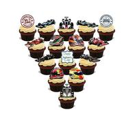 15 FORMULA ONE FATHERS DAY F1 FLAT STANDUP PREMIUM RICE CARD Edible Cake Toppers