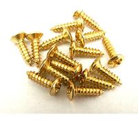 15 gold guitar pickguard screws scratch plate for stratocaster telecaster jazz precision bass etc