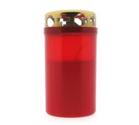15 Grave Candles No. 3 with Gold Lid - Red | Burner | Day Burner | Grave Light | Cemetery Candles | Funeral Candle | Candles | Memorial Candle | Mourning | Angel | Devotional Candle | All Saints |