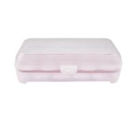15 Grid Fresh Keeping Transparent Egg Refrigerator Storage Box Portable Outdoor Anti-collision Plastic Egg Box Kitchen Accessory(Pink)
