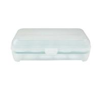 15 Grid Fresh Keeping Transparent Egg Refrigerator Storage Box Portable Outdoor Anti-collision Plastic Egg Box Kitchen Accessory(Blu)