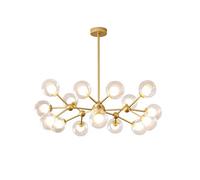 15-Head Sputnik Chandelier Glass Lampshade Magic Bean Molecular Pendant Light Nordic Hanging Lamp For Living Room Bedroom Dining Room,Gold+WarmLight-15Heads