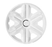 15" Hub Caps Wheel Covers Trims 15 inch Set of 4 White Gloss ABS Plastic Trim UK